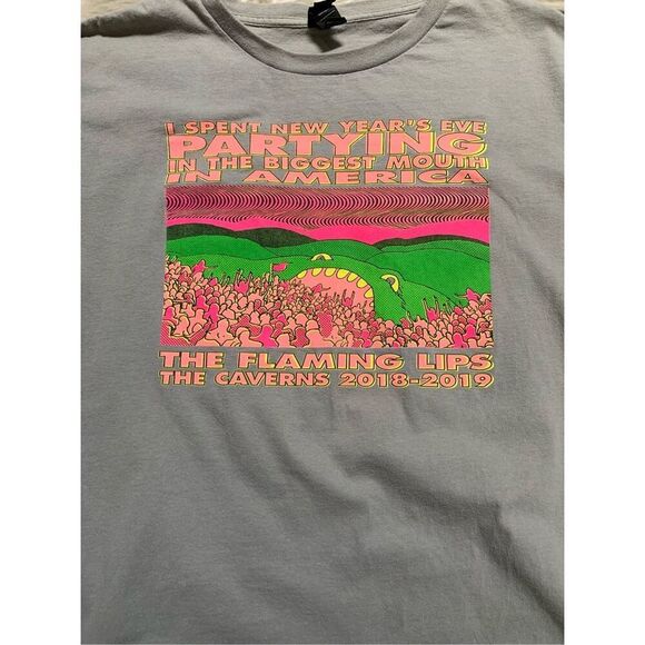 The Flaming Lips New Years Eve The Caverns 2018-2019 Show Concert Tee Large - Picture 3 of 6